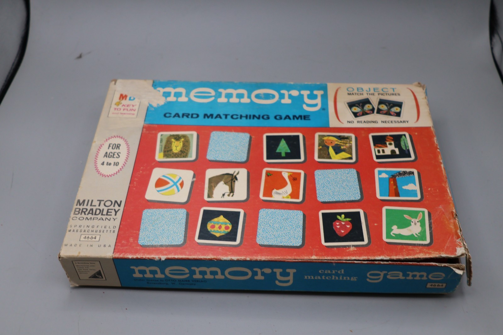 THE ORIGINAL MEMORY GAME VTG Milton Bradley 1986 All 72 Cards w/ Instructions