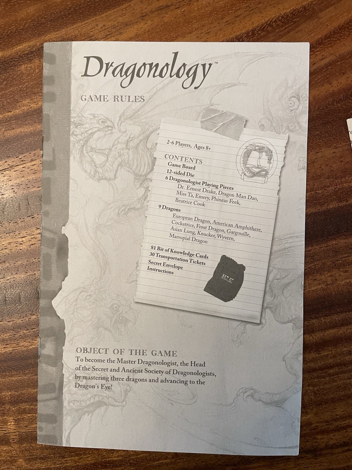 Dragonology Complete Game 2006 Edition by Sababa Toys Board Game