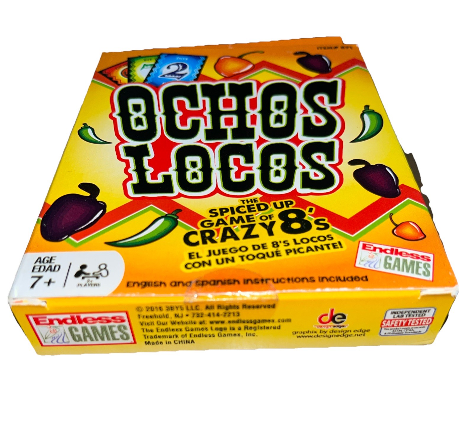 OCHOS LOCOS Endless GamesCard Game Spiced Up Crazy 8’s English/Spanish Age 7+ A5