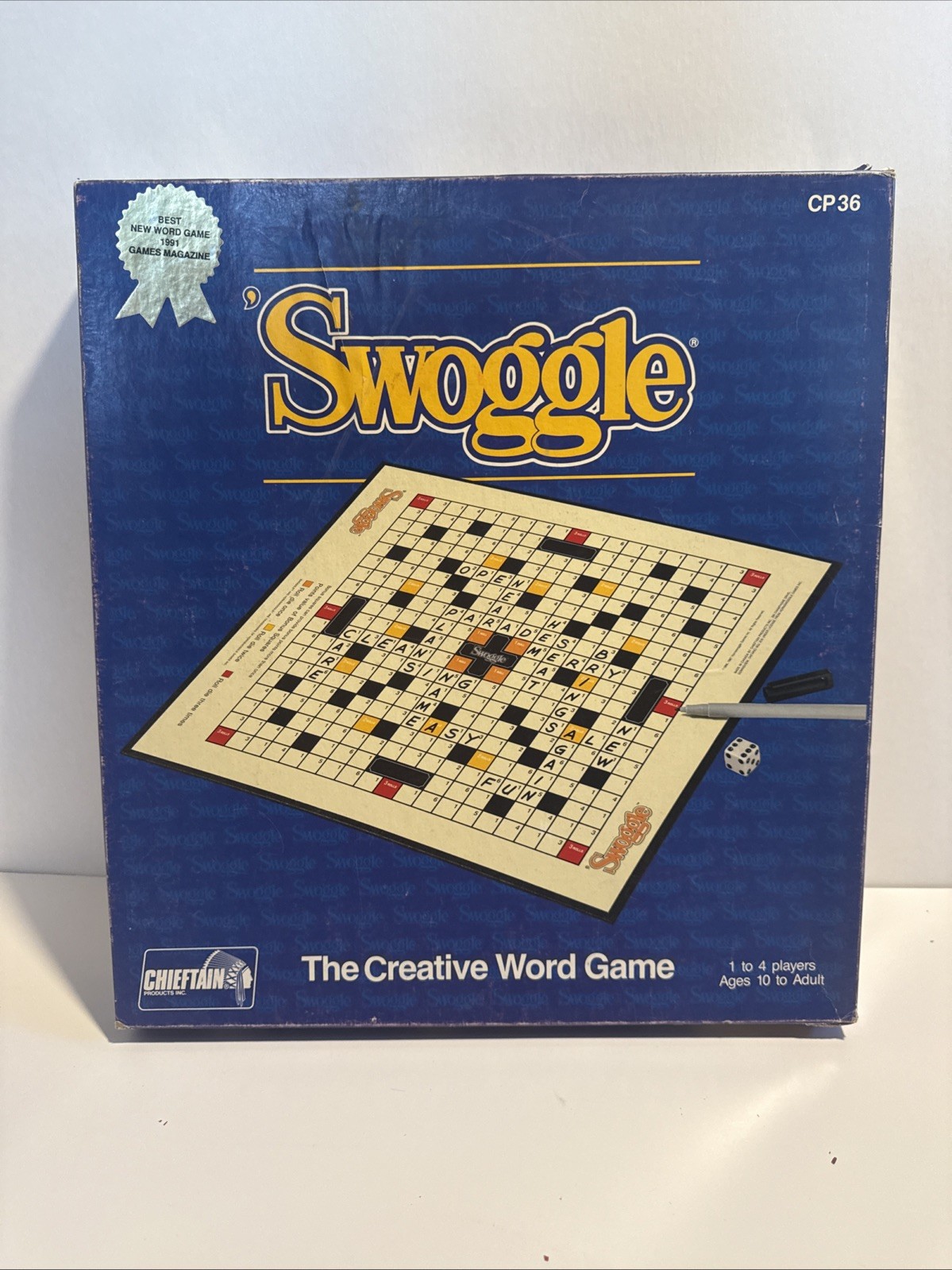 Vintage ‘Swoggle Word Board Game By Chieftain – 1987 Edition – Complete!