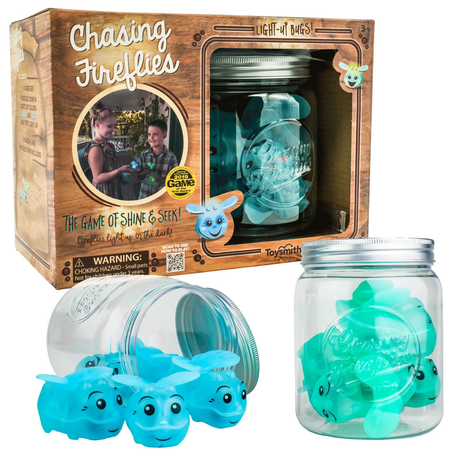 Interactive Chasing Fireflies Game for Kids – Indoor/Outdoor Fun, Ages 3+, Blue