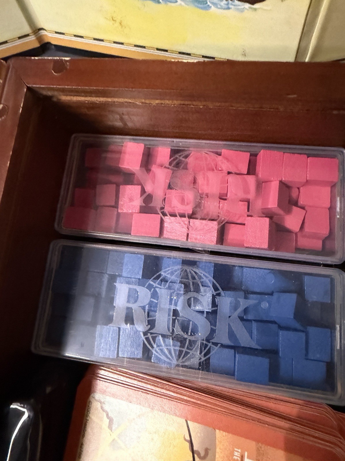 RISK The Classic Game of Global Domination Board Wooden Book Box Parker Brothers
