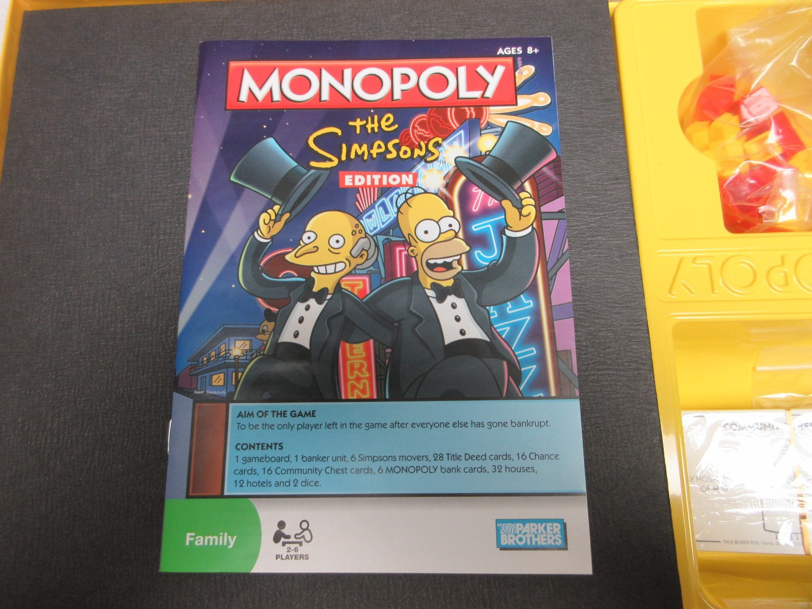 Monopoly The Simpsons Edition Board Game Electronic Cash 2009, COMPLETE Used