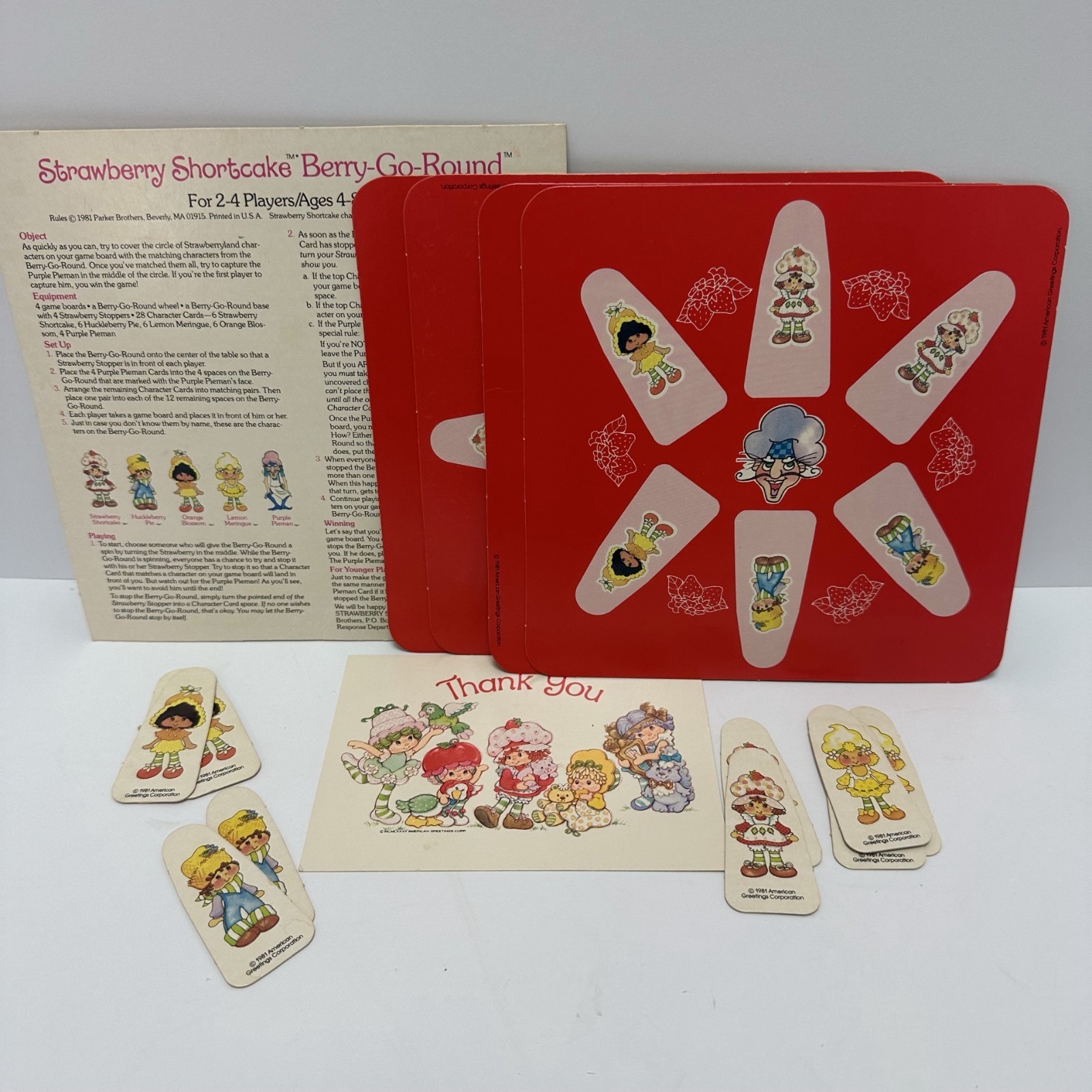 Strawberry Shortcake Berry Go Round VTG 1981 Board Game Parker Brothers