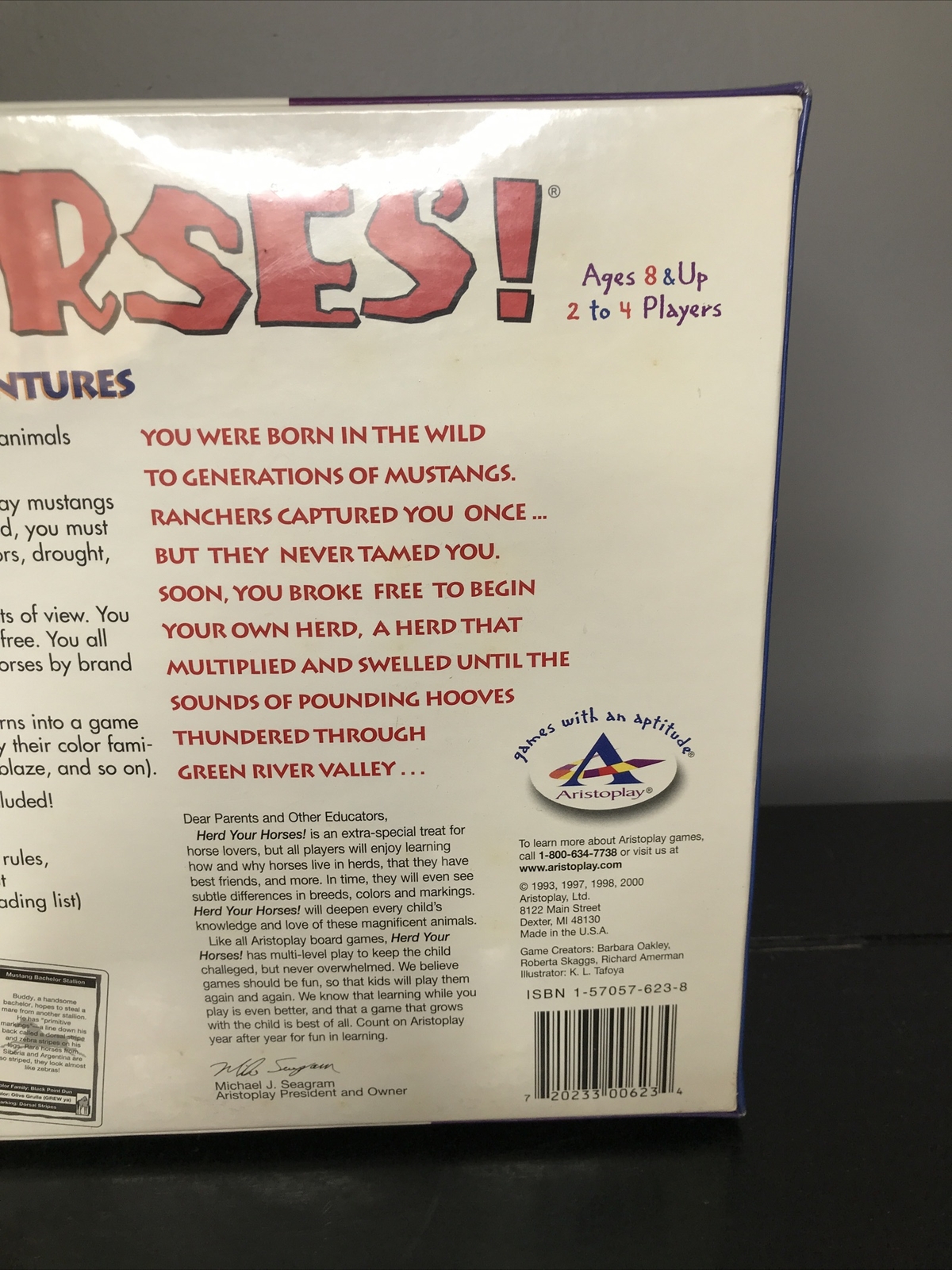 New Sealed Aristoplay Herd Your Horses Board Game