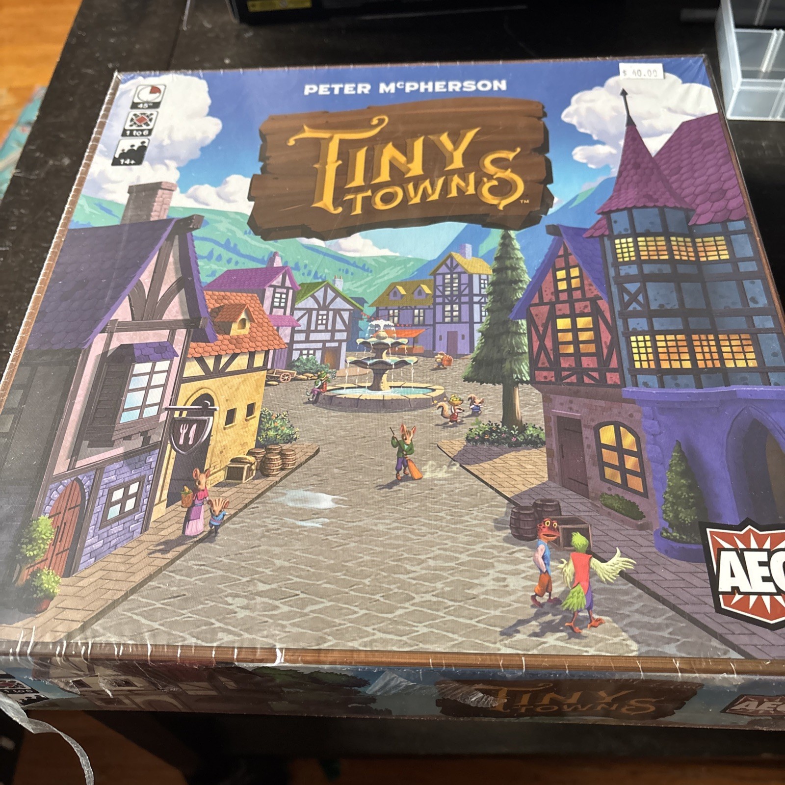 Tiny Towns Board Game 2019 Resource Buildings AEG Games, Used
