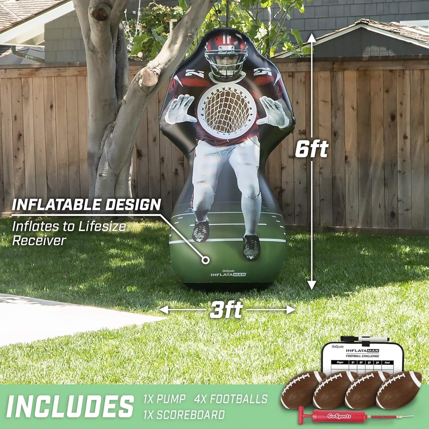Gosports Inflataman Football Challenge: Inflatable Toss Game for Fun Parties