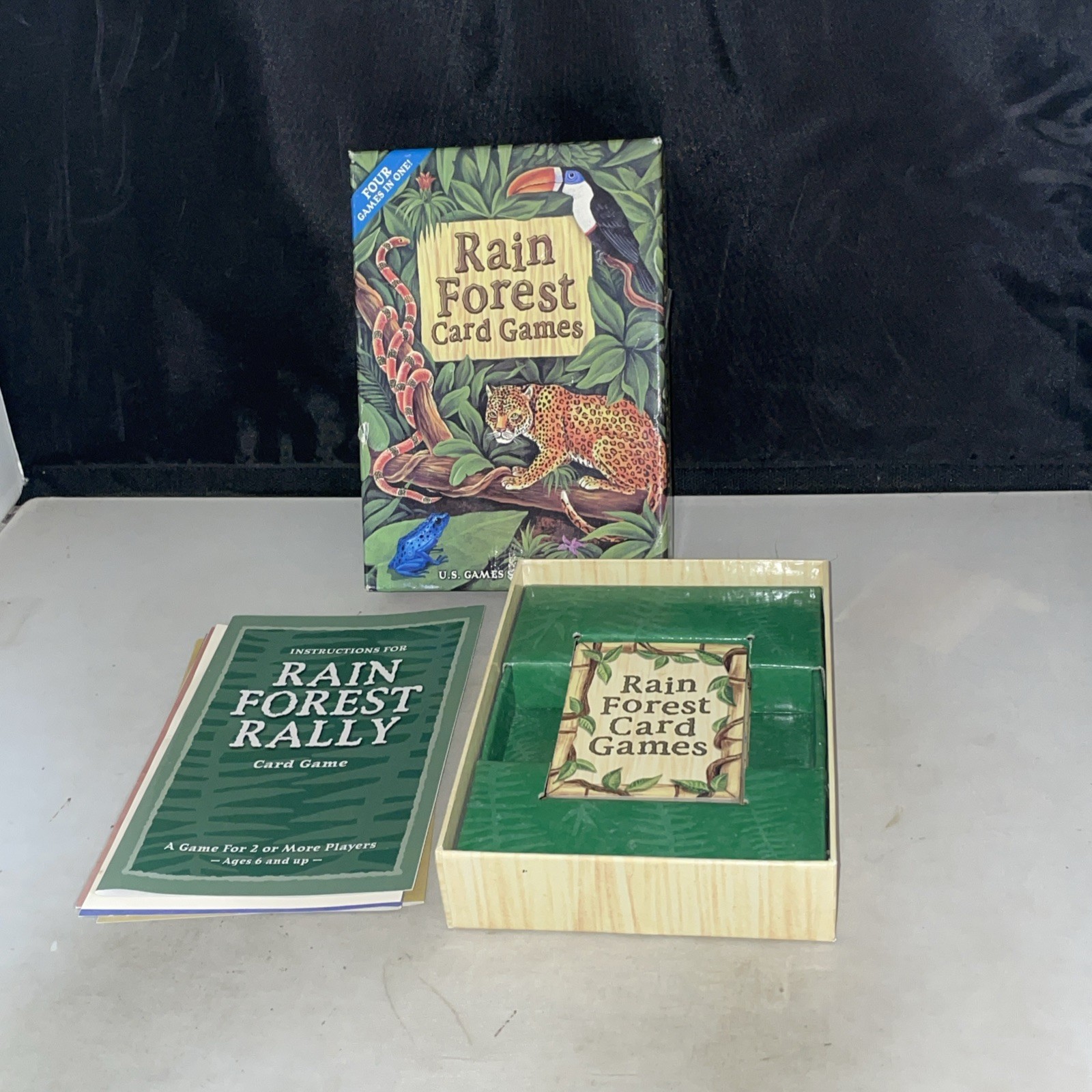 Rain Forest Card Games Four Games in One Educational U.S.Games System