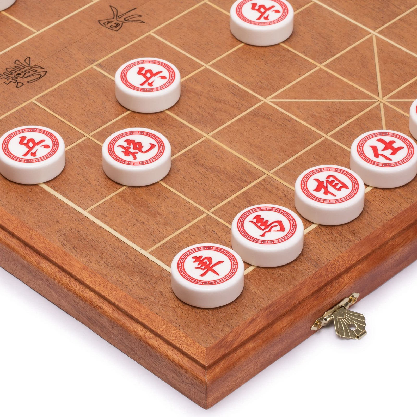 Yellow Mountain Imports Chinese Chess (Xiangqi) Set with Folding Rosewood Veneer