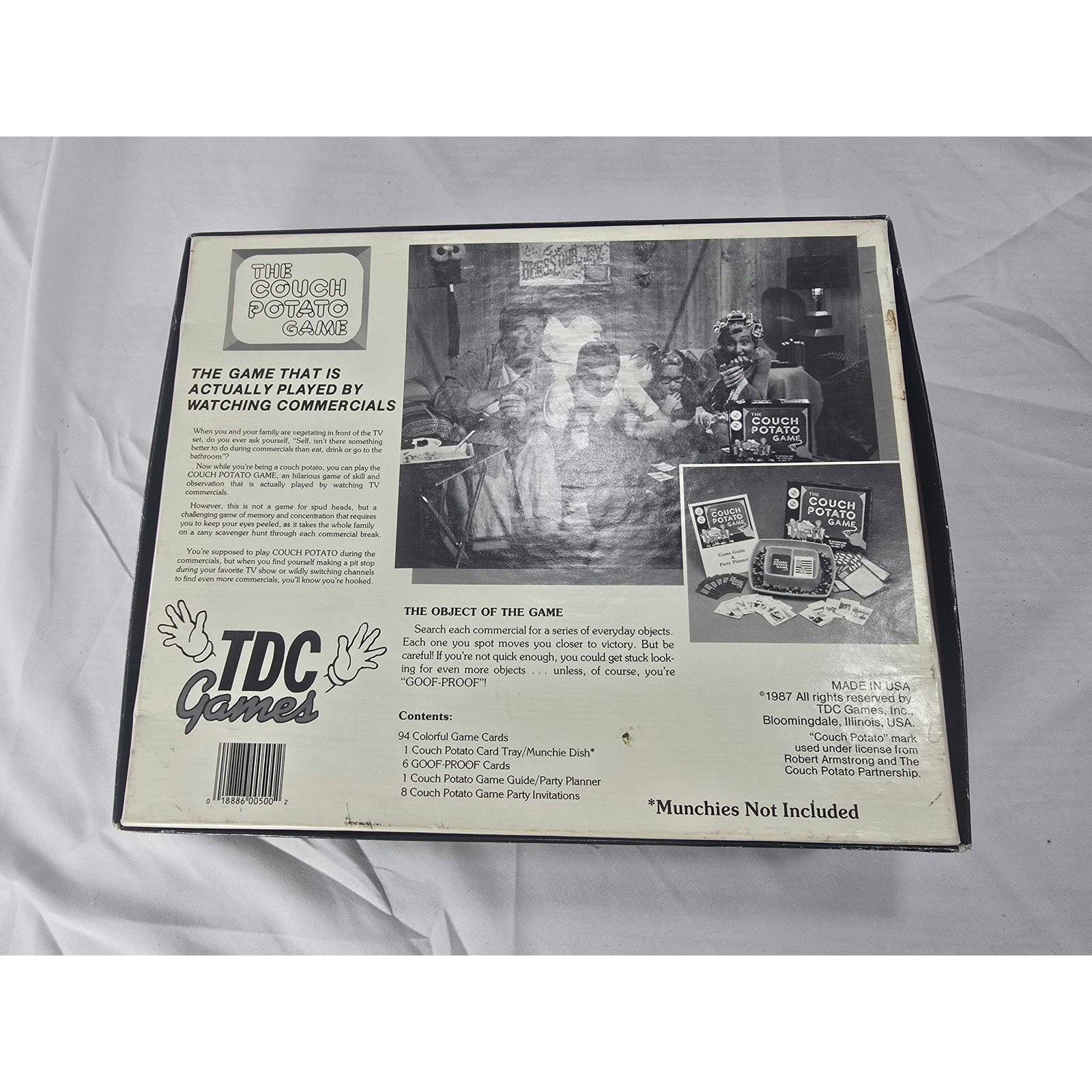 1987 Couch Potato Game by TDC Games New Open Box Complete Party TV Commercials