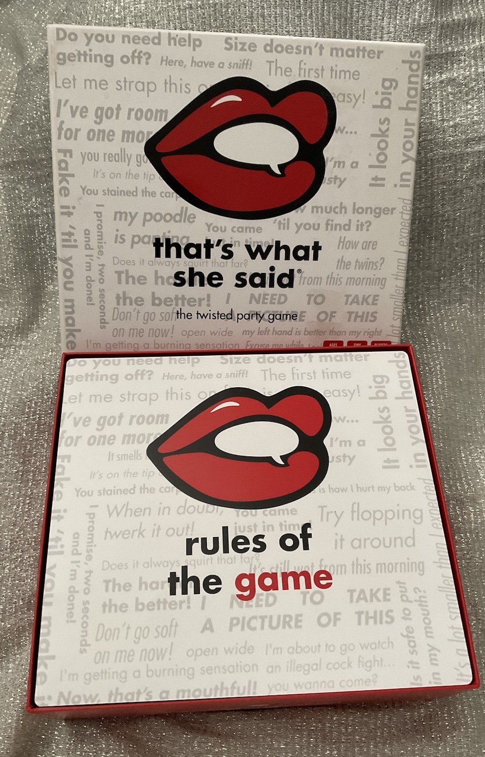 That’s What She Said The Party Board Game of Twisted Innuendos – See Pics