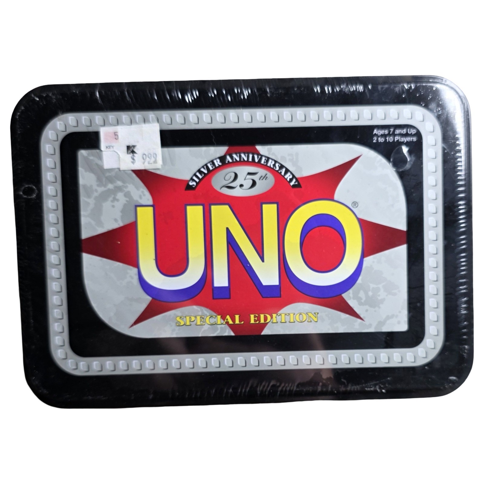 VTG 1997 Sealed UNO 25th Silver Anniversary Special Edition Card Game Tin