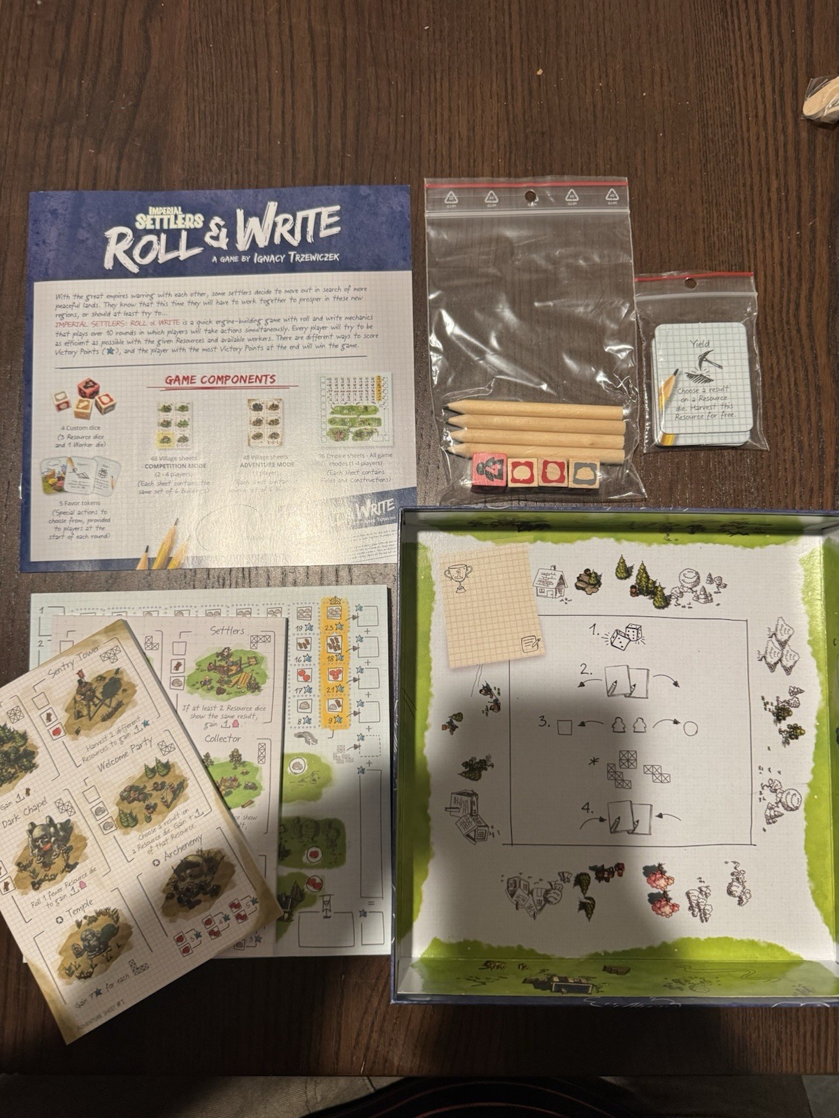 IMPERIAL SETTLERS ROLL & WRITE 100% COMPLETE 2019 Roll and Write