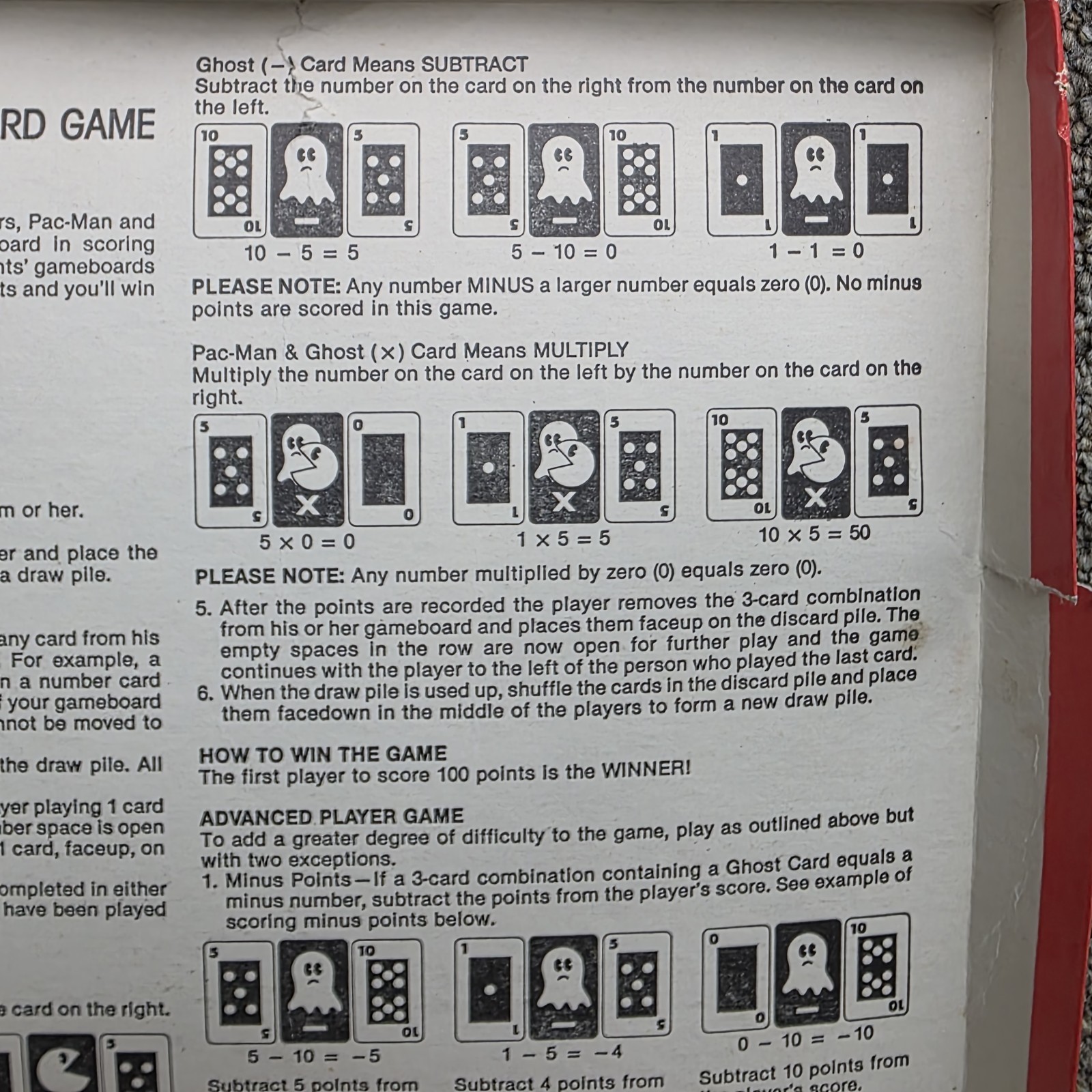Vintage 1982 Pac-Man Card & Board Game Milton Bradley Complete Arcade Classic