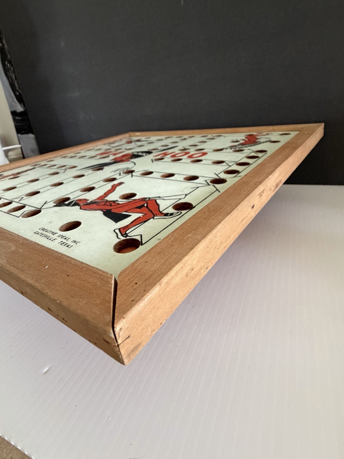 Vintage Creative Ideas Inc. WA HOO Marble Board Game, Board Only Reversible Flaw