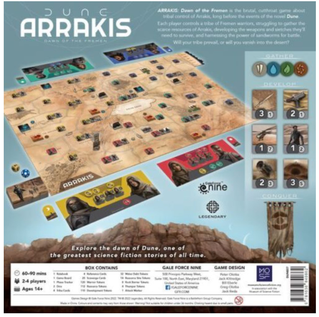 Dune Arrakis Dawn of the Fremen Board Game Gale Force Nine Brand New Sealed