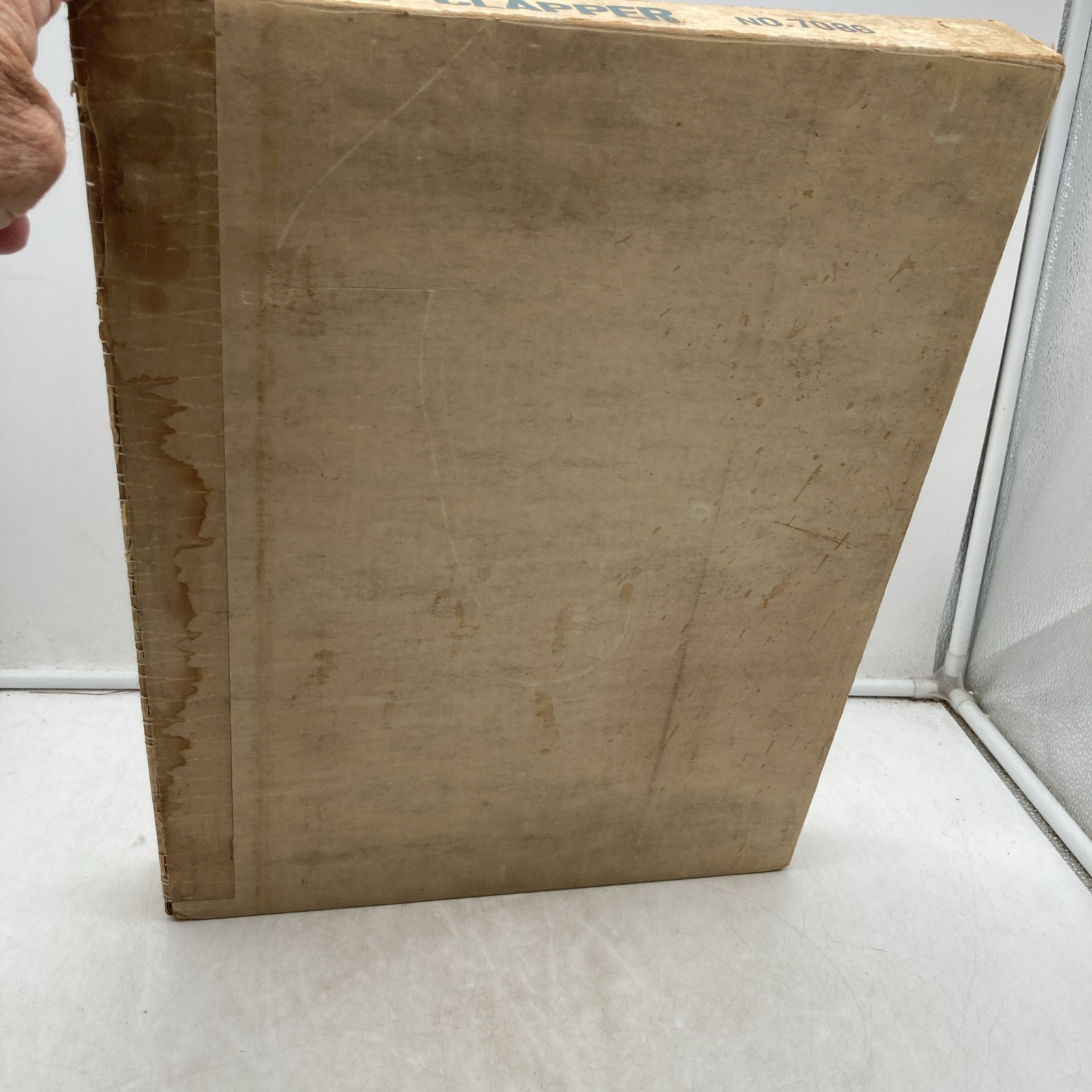 Vintage 1963 Drueke Clapper 12 Game No. 7086 Walnut Shut the Box Board w/ Box
