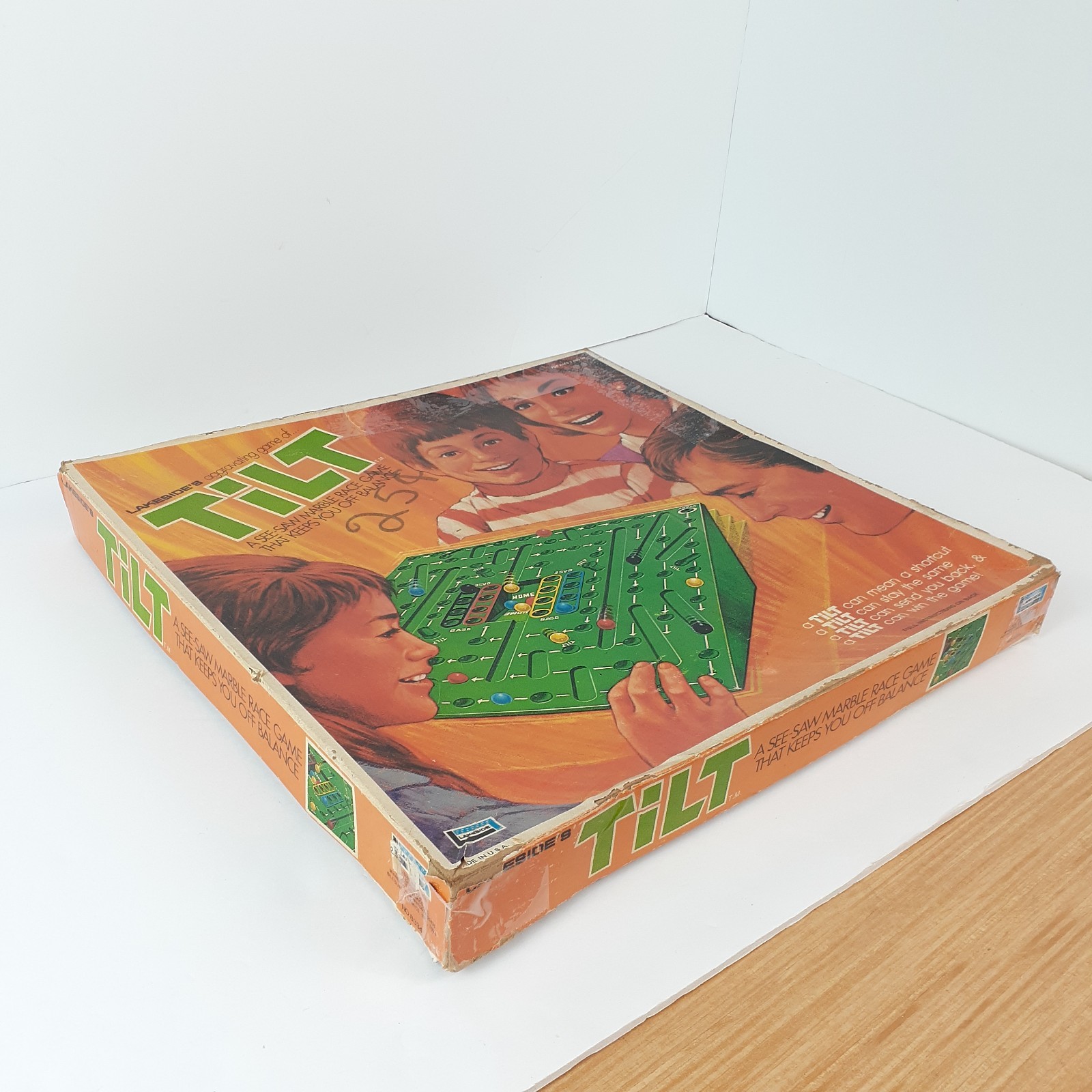 Lakeside’s TILT See-Saw Marble Game Vintage 1974 No. 8334 USA No Marbles