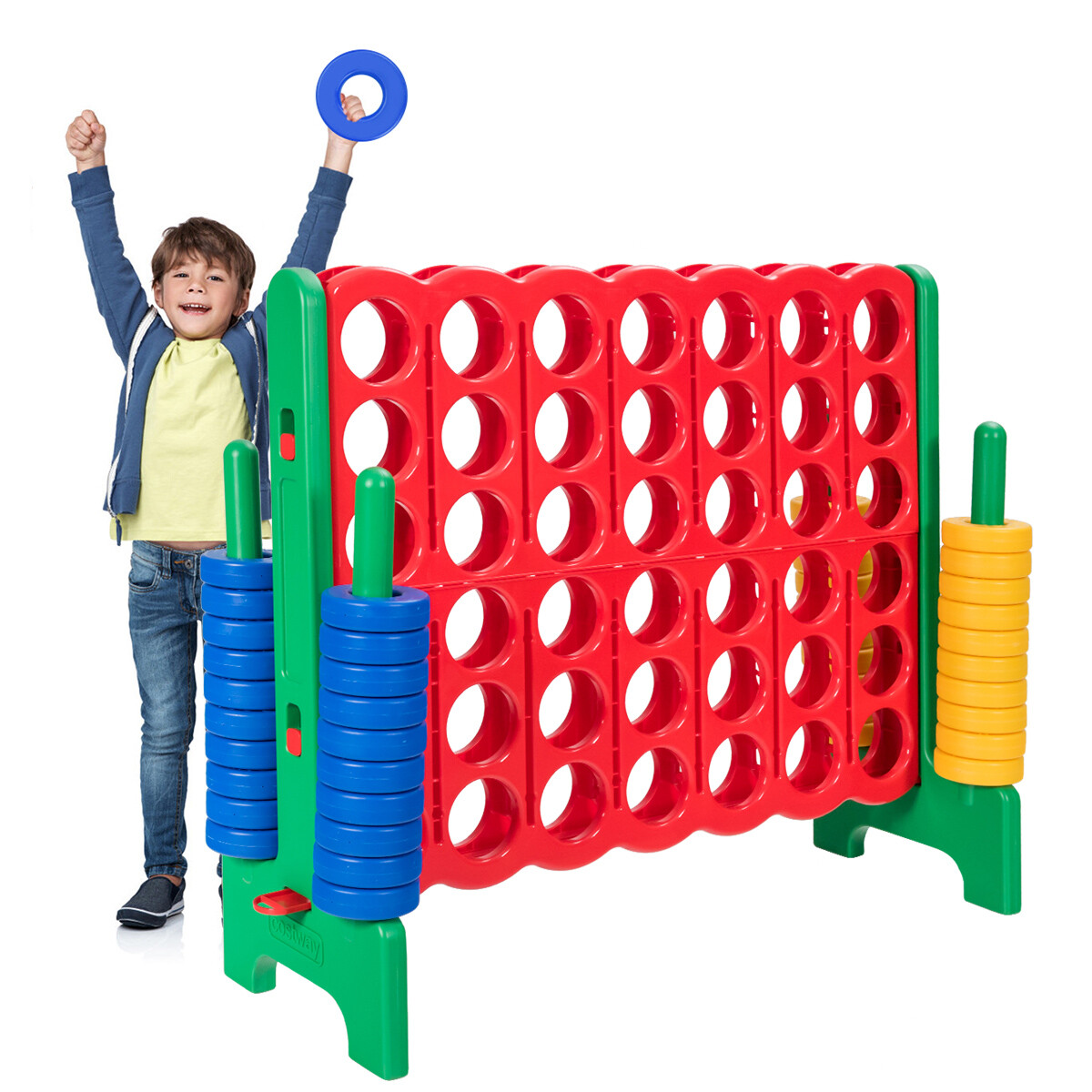 Jumbo 4-to-Score 4 in A Row Giant Game Set Kit Adults Kids Family Indoor Outdoor