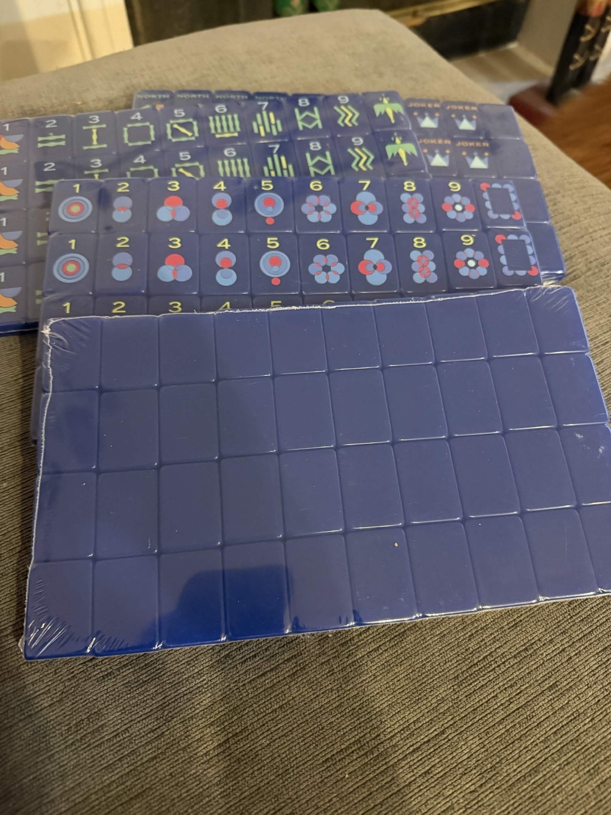 Premium American Mahjong Set 160pcs – Deep Blue