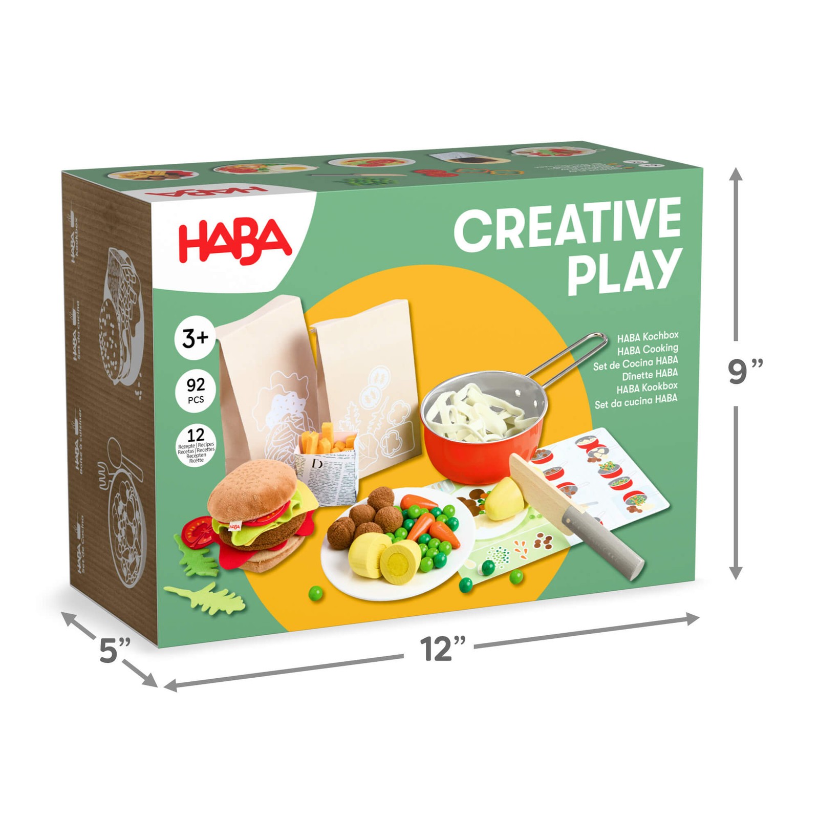 HABA Creative Play Meal Kit – Play Food Set with 80+ Accessories for Ages 3+