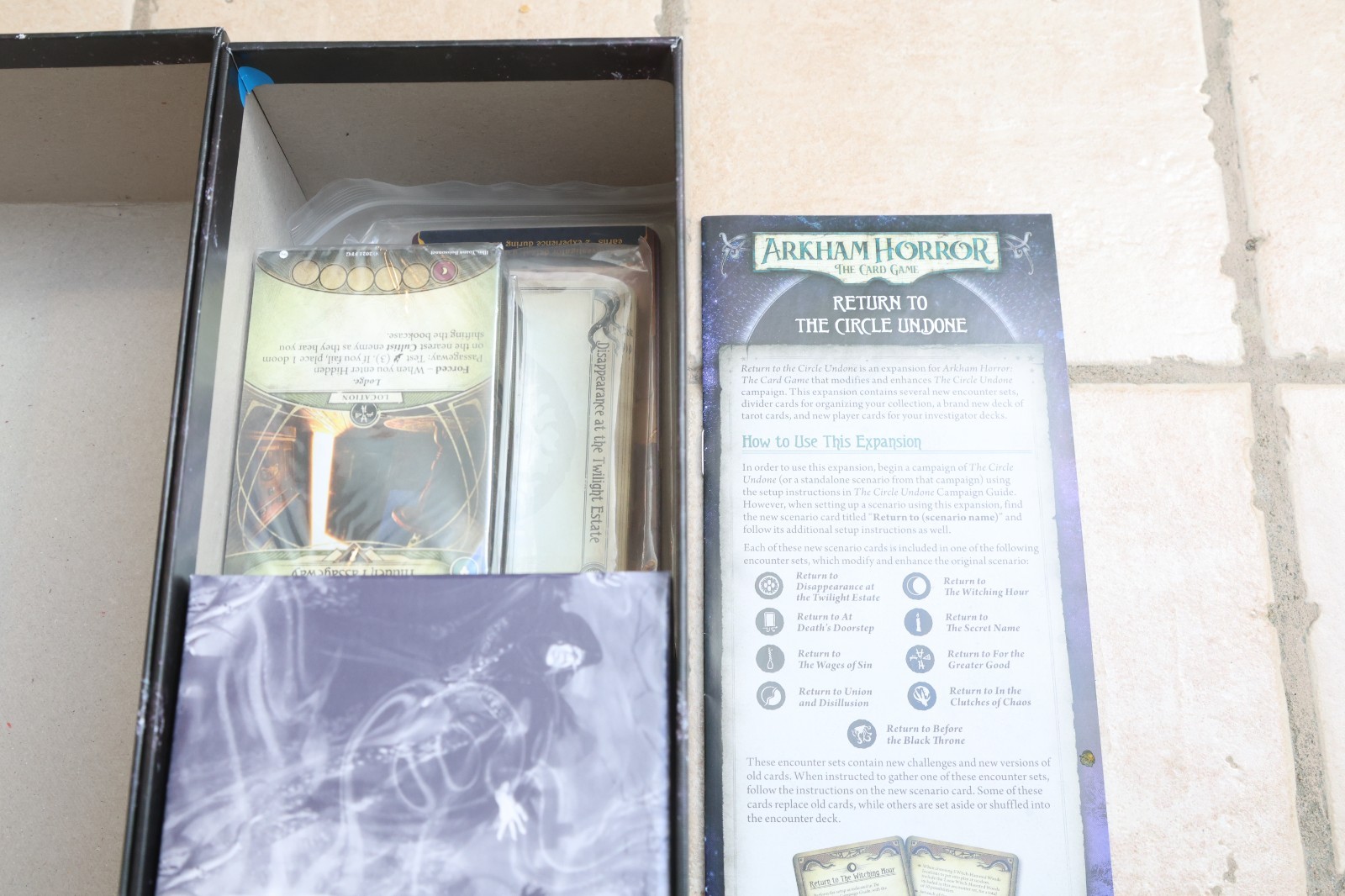 Arkham Horror LCG Card Game, Return to the Circle Undone, Open Box, Sealed Cards