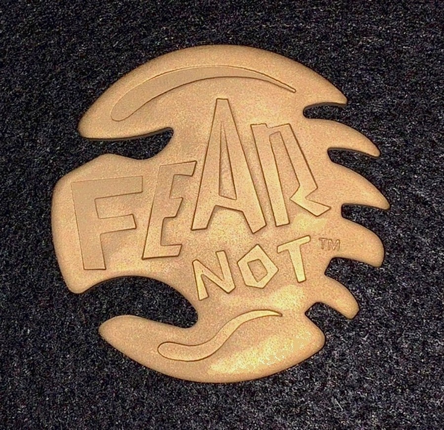 FEARNOT BRASS FEARLESS POG SLAMMER*1994 VINTAGE*Limited Edition*Never Used~L@@K!