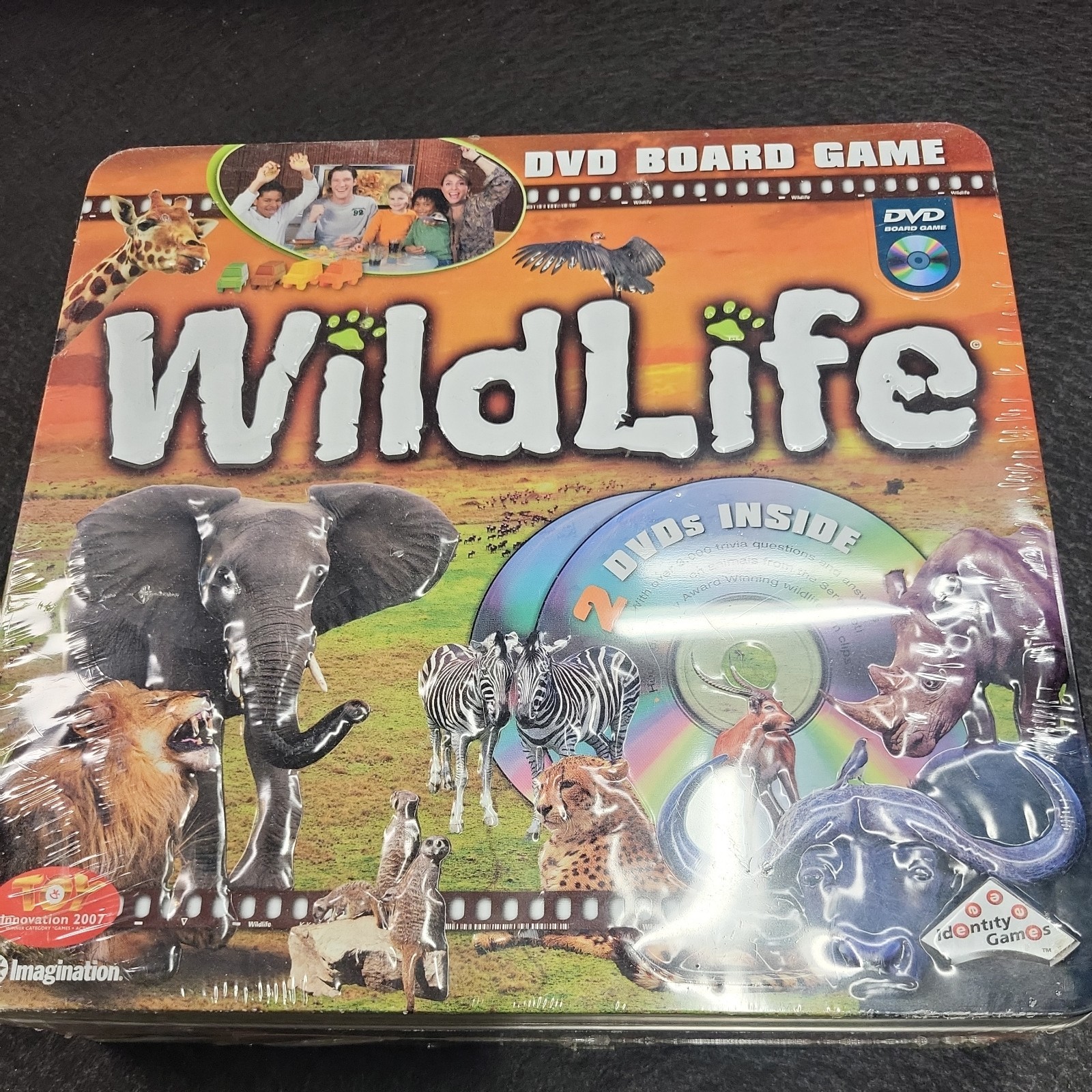 Imagination WildLife DVD Board Game In Tin 2-4 Players Ages 8+ Identity Games