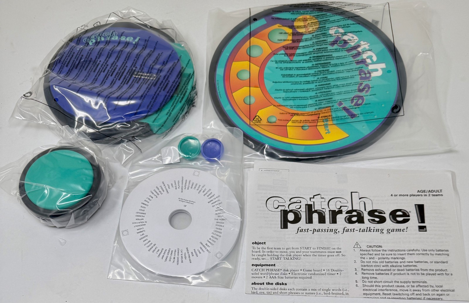 Catch Phrase Adult Party Game – 2007 – Target Exclusive – Sealed Game Pieces