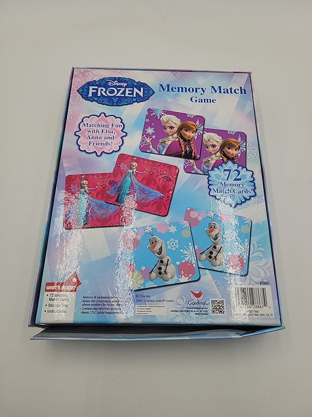 Disney Frozen I Memory Match Game 72 Cards 2-4 Player Age 4+ COMPLETE
