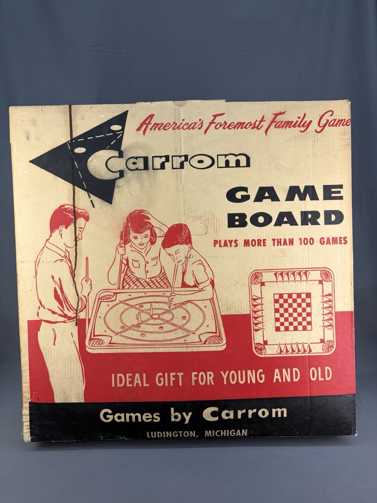 Vintage 1963 Carron Game Board No. 106 Game Rules Book Original Box Play Pieces