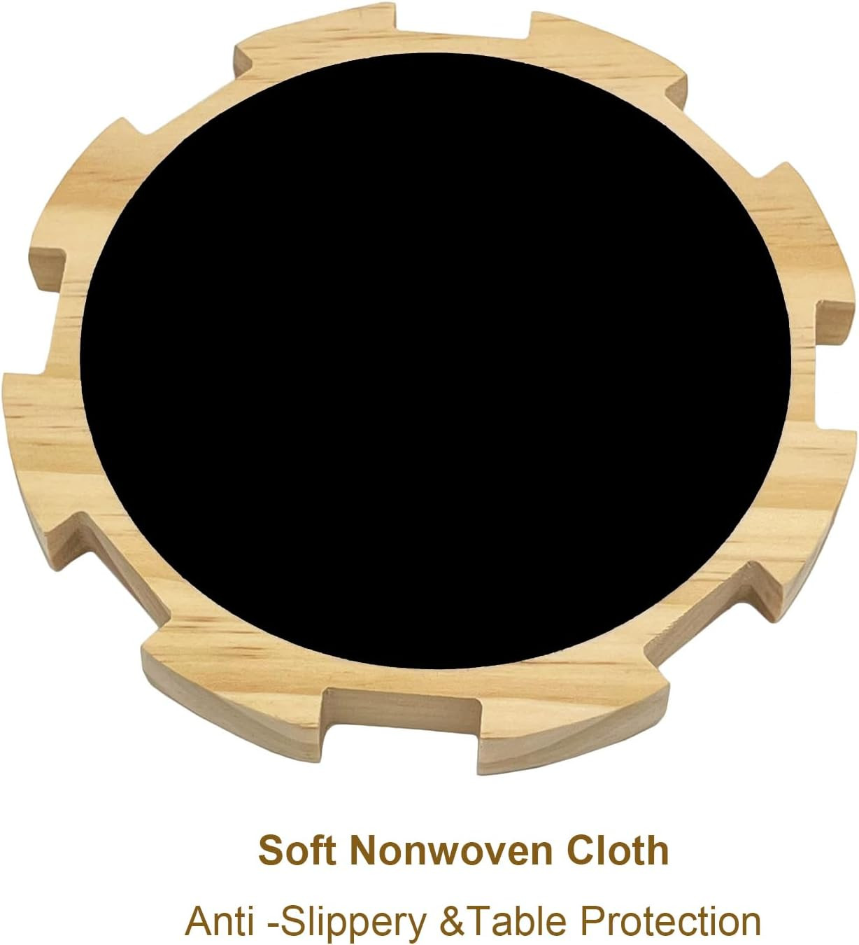 Wooden Hub Centerpiece for Mexican Train Dominoes Game with Felted Bottom (Up to