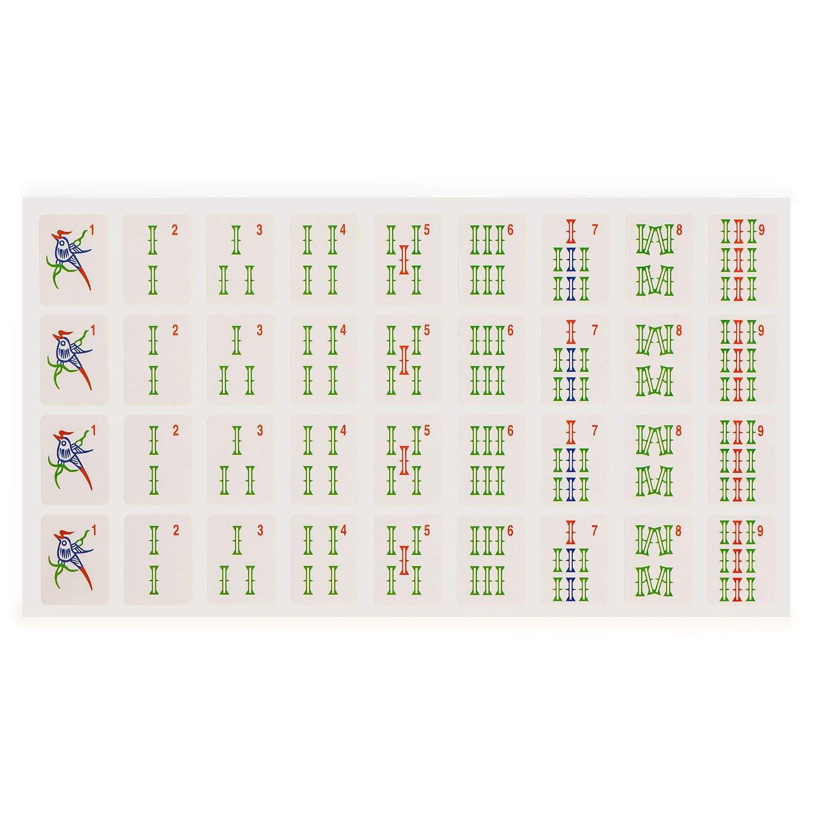 Yellow Mountain Imports American Mahjong Tile Decal Stickers 180pc Set