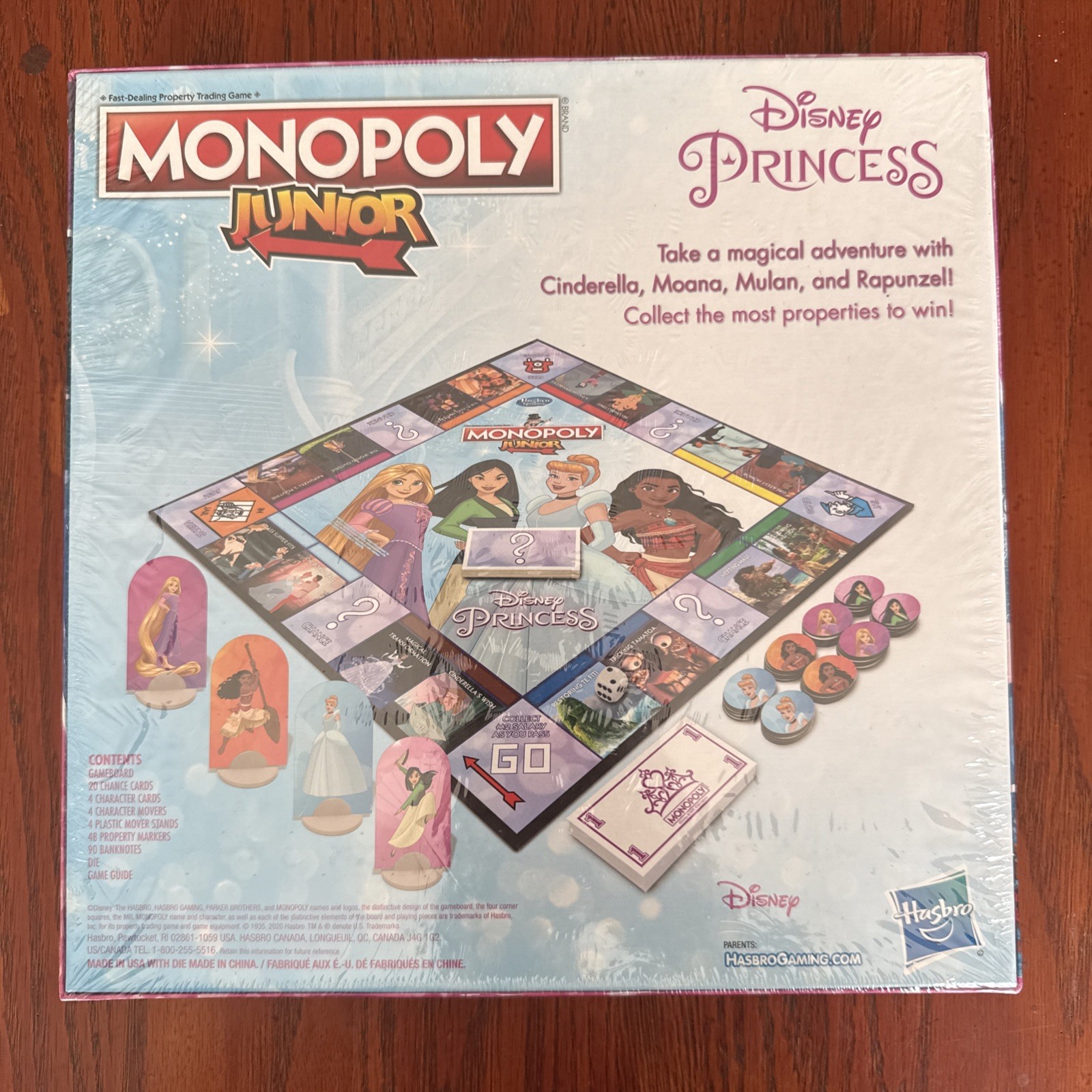 MONOPOLY Junior: Disney Princess Edition Board Game for Kids Ages 5 and Up *NEW!