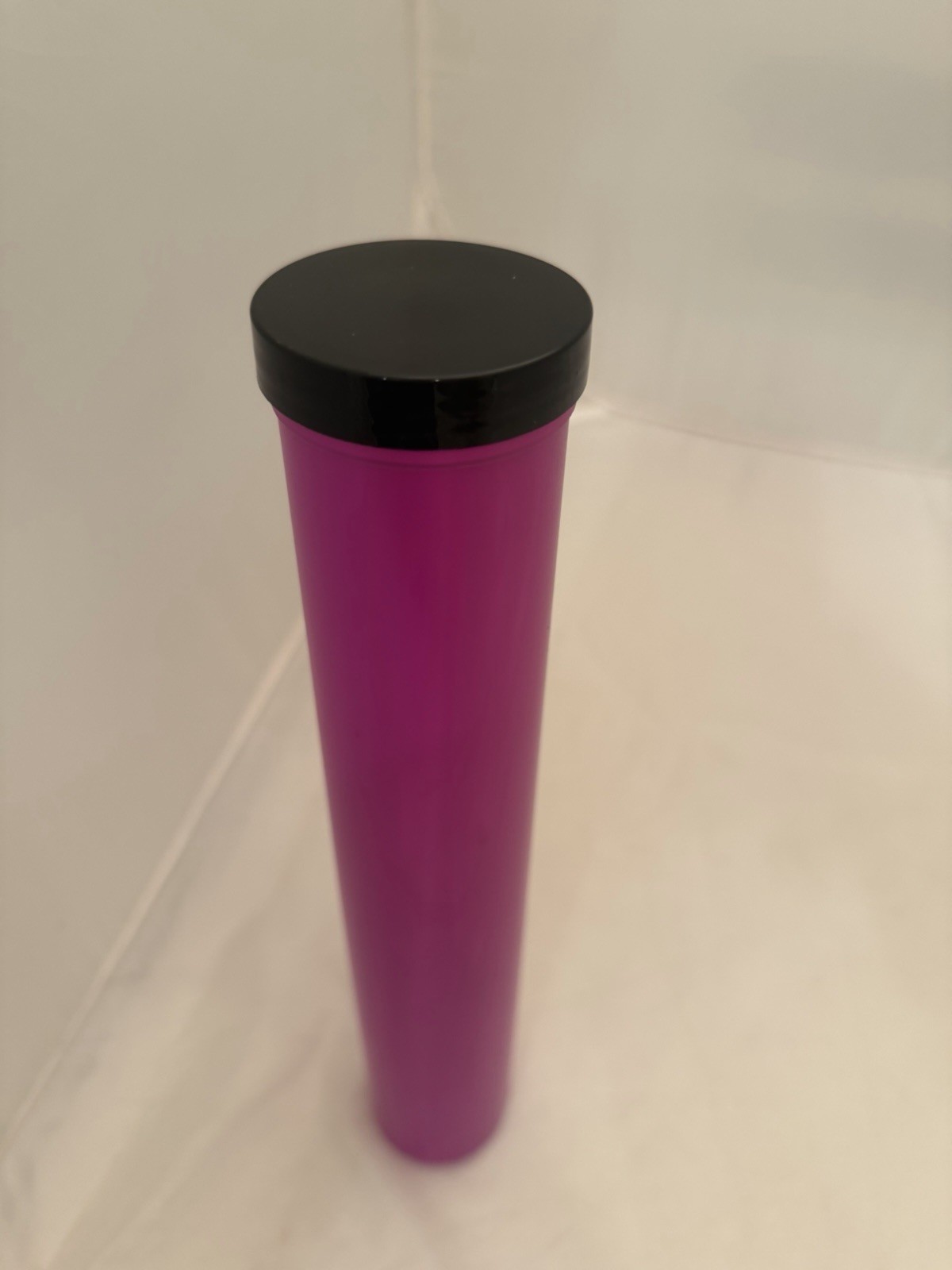 Vintage 12” Pink Pog Tube with Screw on Lid Holds Approx 200 Pogs Pink New