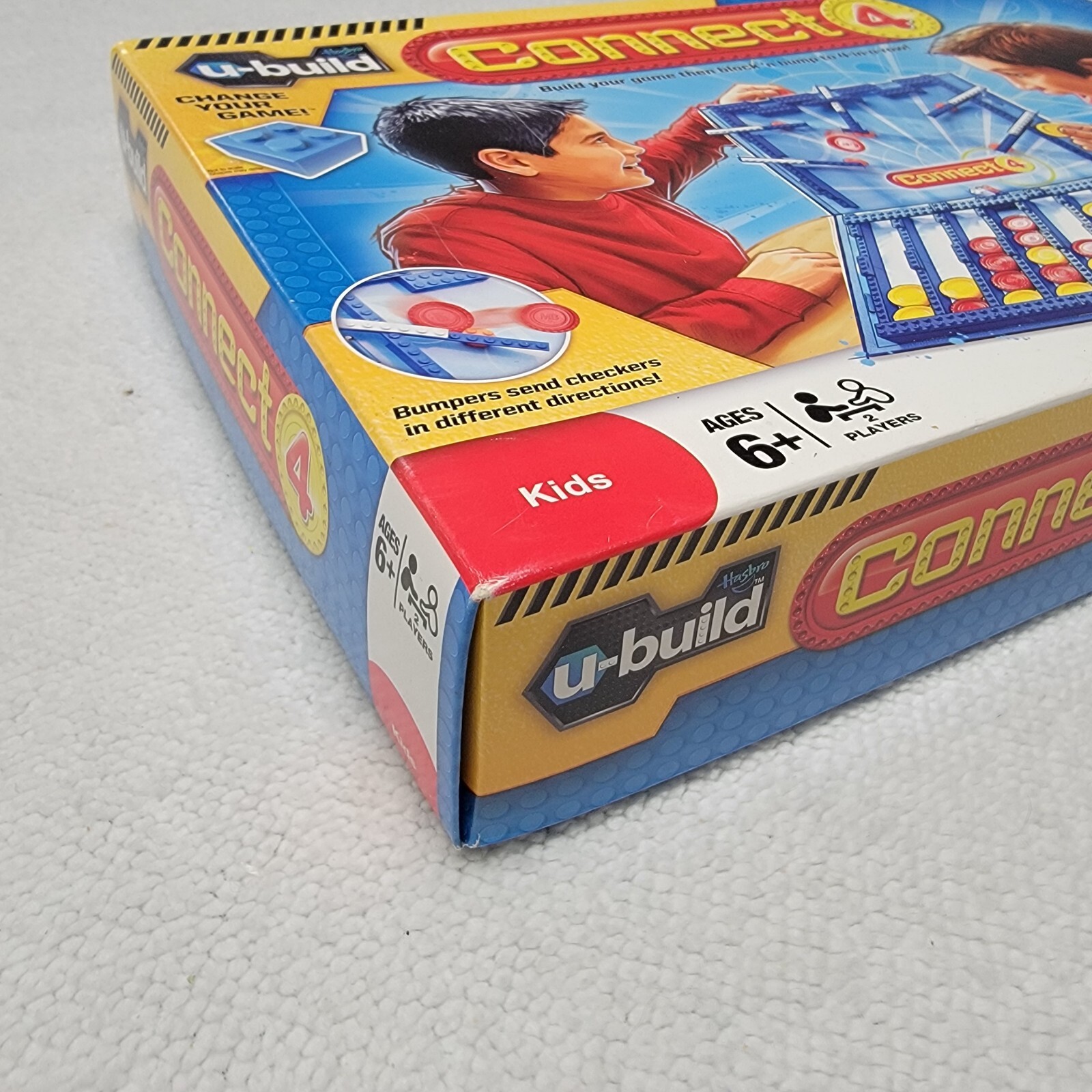 Connect 4 Checkers U Build System Strategy Game Bricks Block Bumpers 2010
