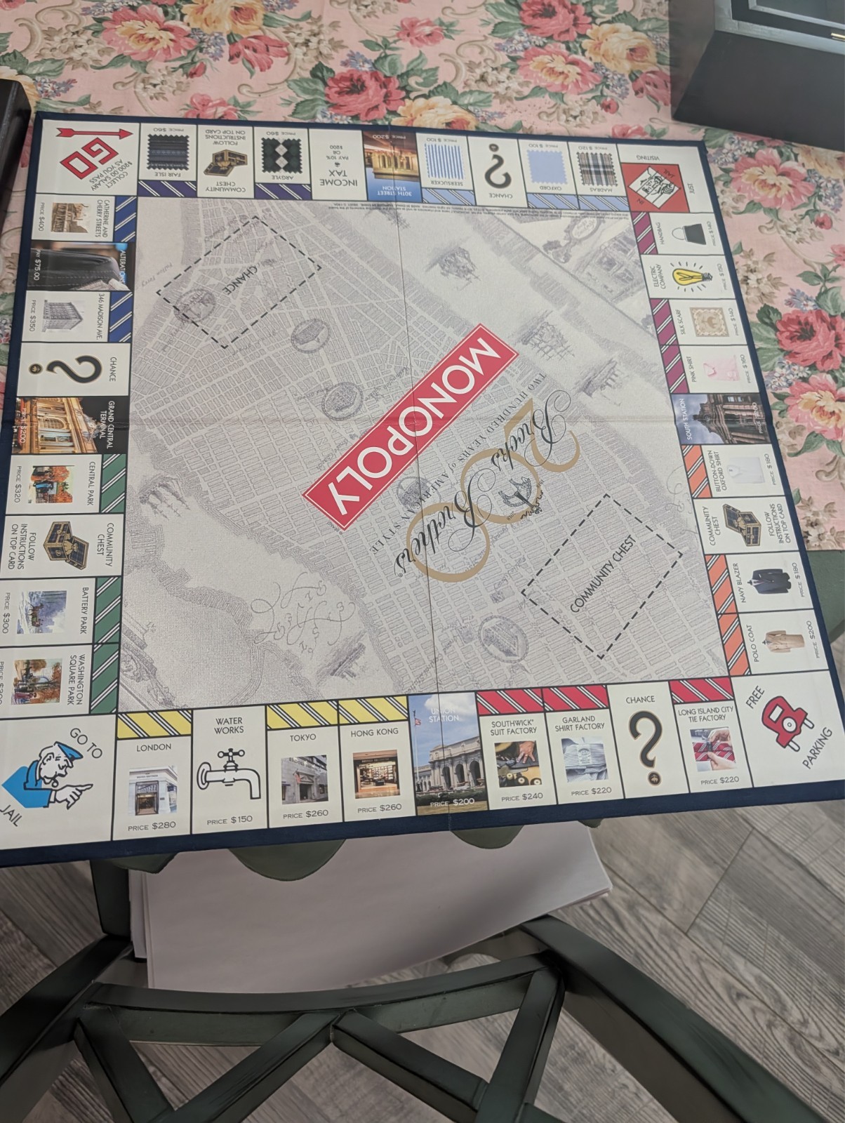 Brooks Brothers 200th Anniversary Monopoly Game American Style 2018
