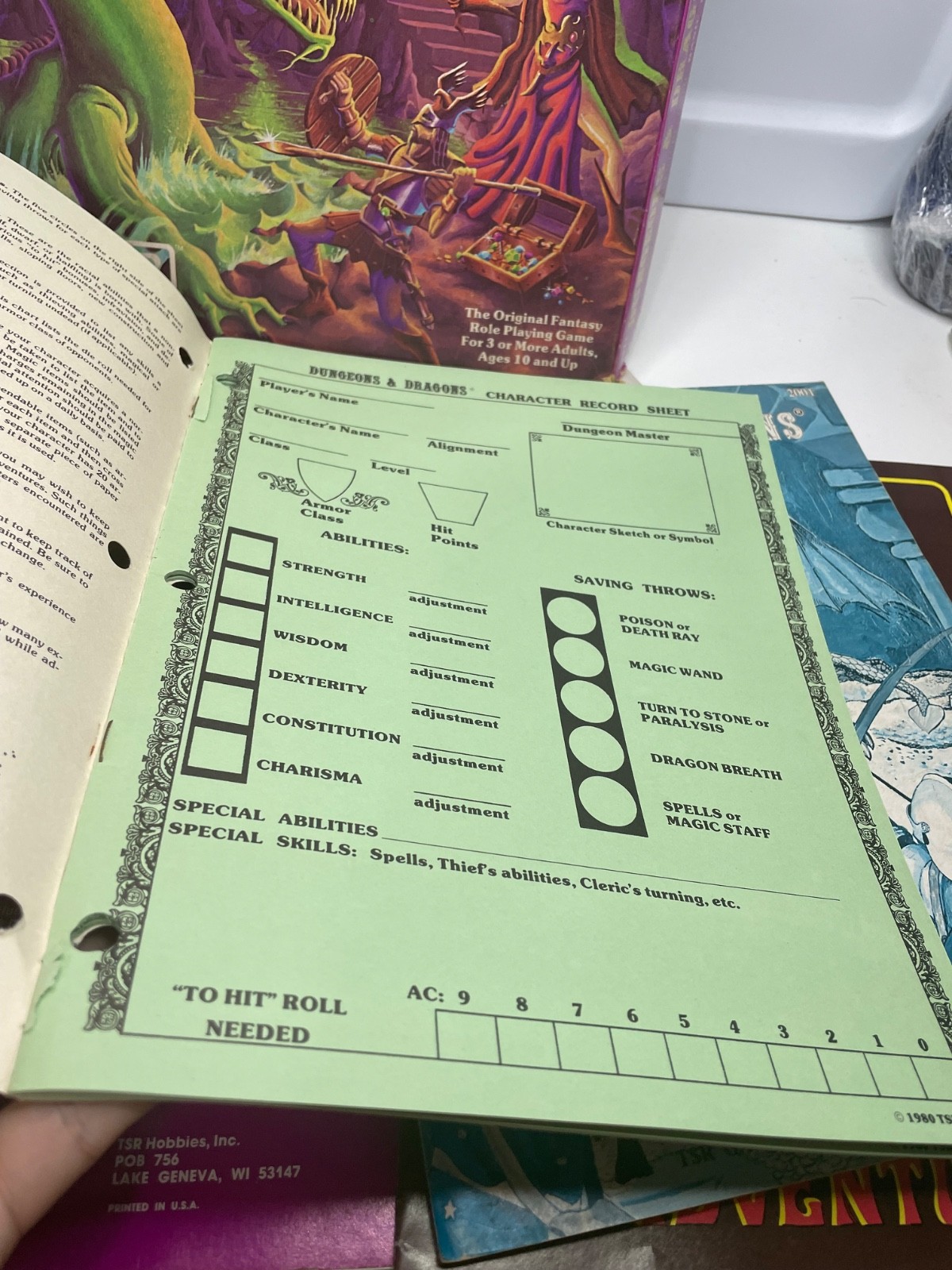 1981 Dungeons & Dragons D&D Adventure Vintage 1st Basic Set #1011 Purple TSR