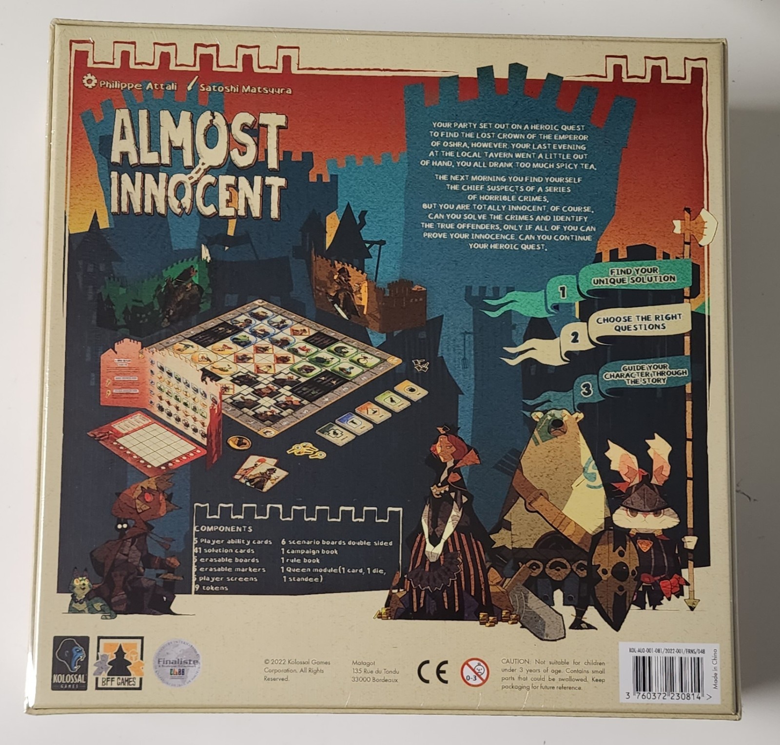 Kolossal Board Game Almost Innocent Box (New) W/ Fast Shipping