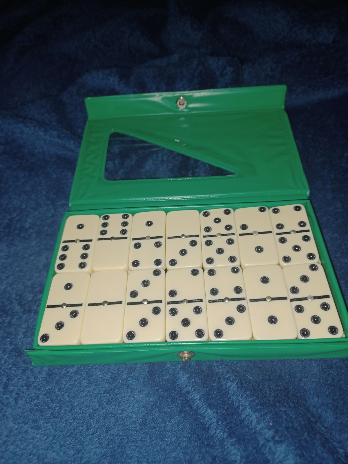 Trade Mark Mini Travel 28 Dominoes Double Six JTP Houston Texas