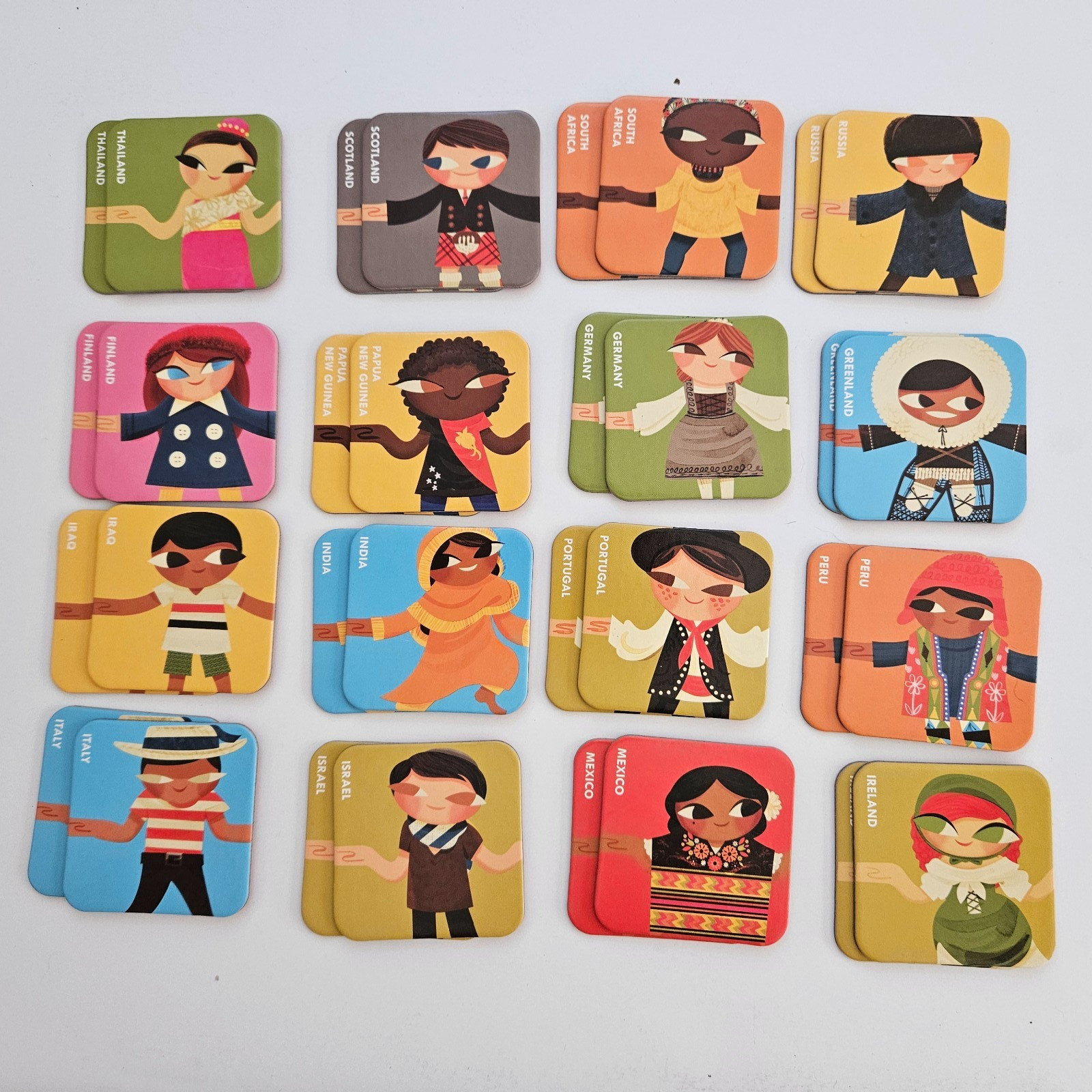 Around the World Matching Game 36 Countries Ages 3+ Memory Concentration