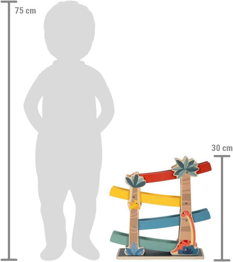 small foot Dino, Robust Marble Run Made of FSC 100%-Certified Wood, for Kids Age