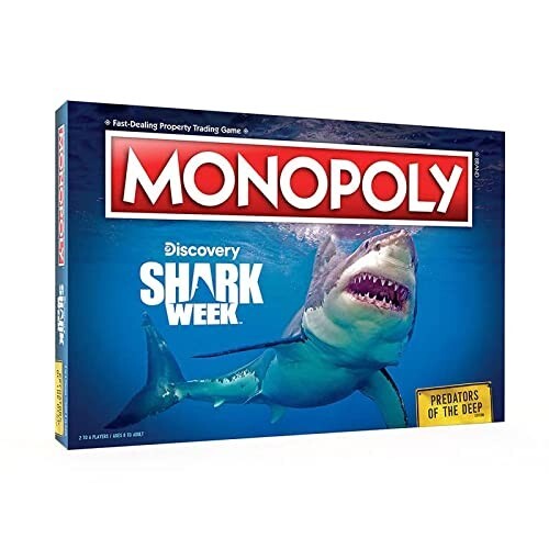 Shark Week MONOPOLY Predators of the Deep Age=8+ 2-6 PLAYERS 60+ MINUTES