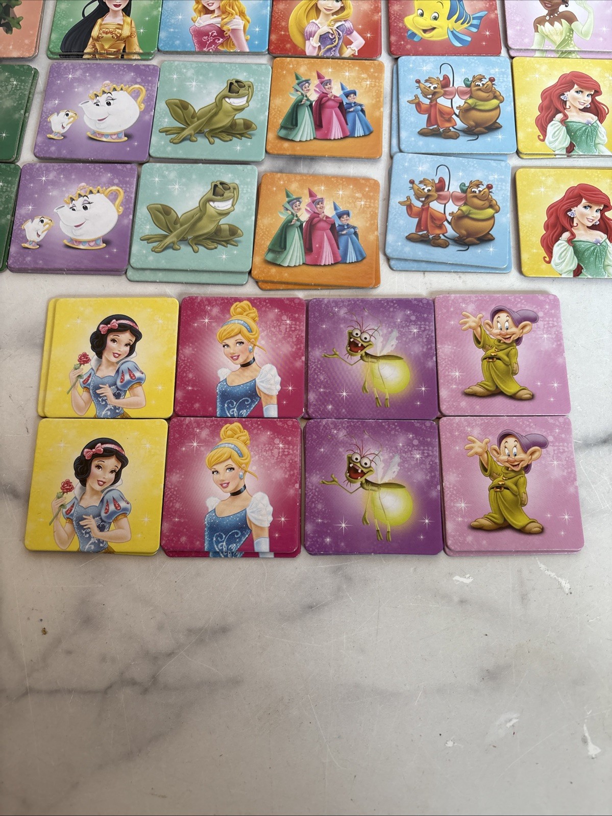 Disney Princess Matching Game Picture Tiles Memory Wonder Forge 100% Complete