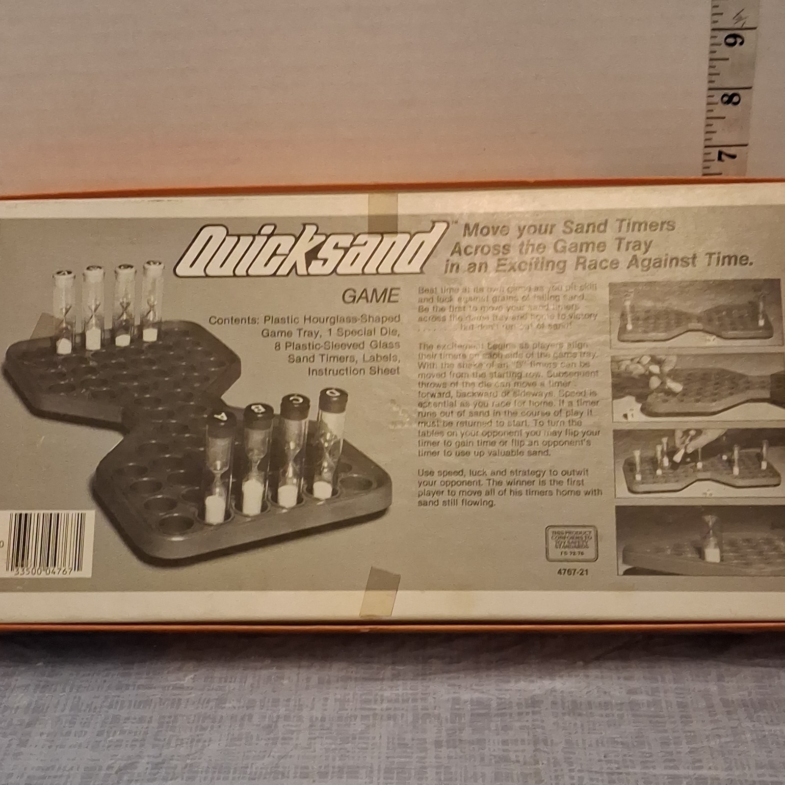 Whitman Quicksand Board Game Race Against Time w/ Sand Timers 2-4 Players 8+