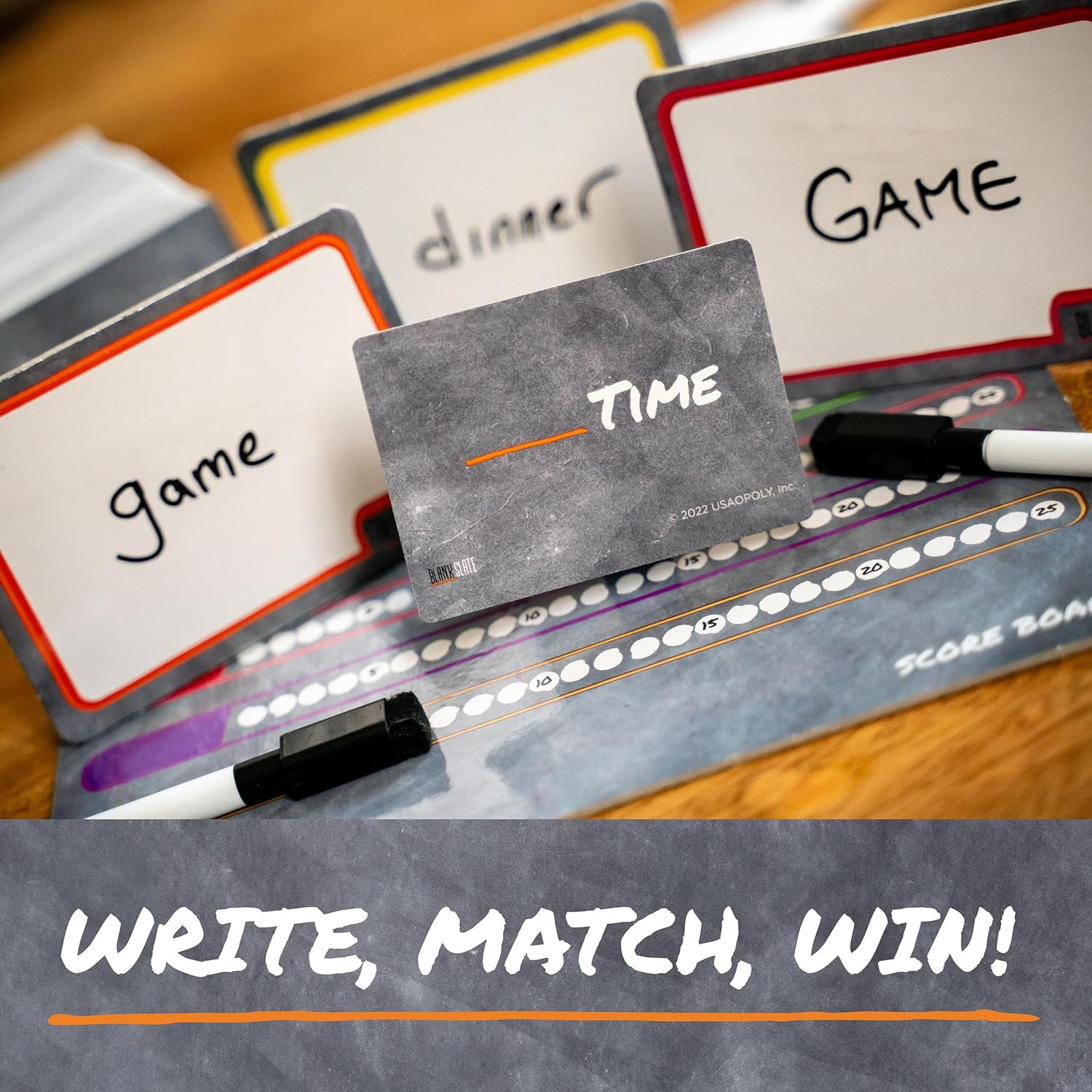 BLANK SLATE, Where Great Minds Think Alike, Fun Family-Friendly Board Game, Word