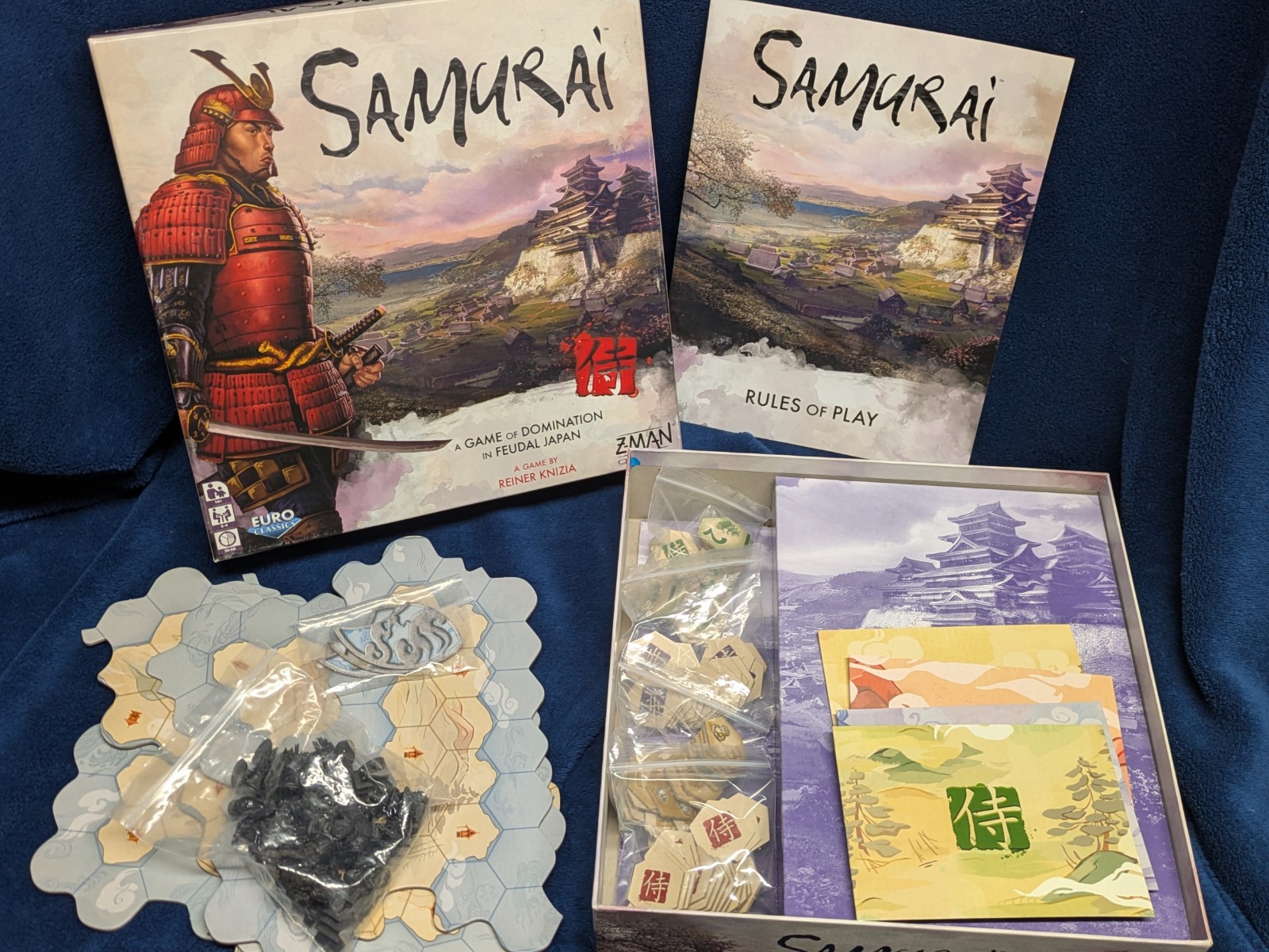 Reiner Knizia Samurai Board Game COMPLETE 2015 Z-Man Games Classic