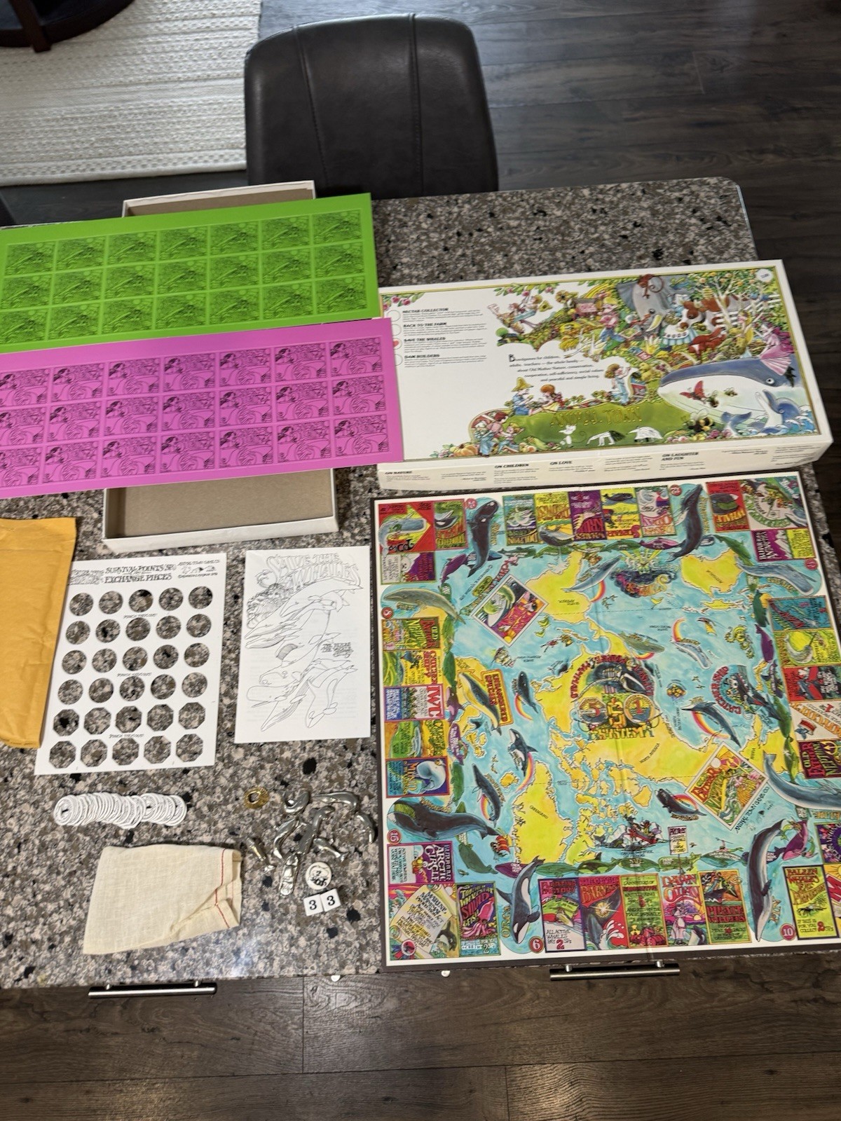 Animal Town: Save the Whales Board Game 1978 Hearth Song Inc. Vintage COMPLETE