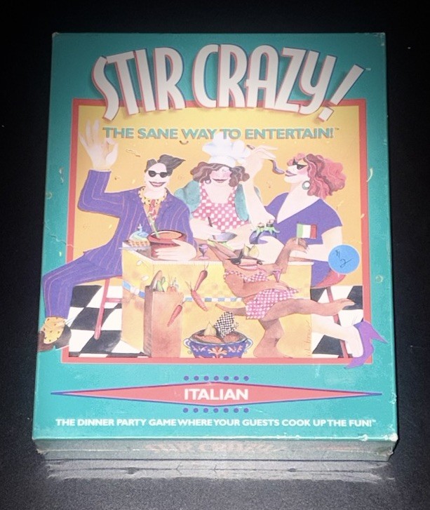 🔥Stir Crazy! Italian The Sane Way to Entertain VTG Dinner Party Game 1996 New