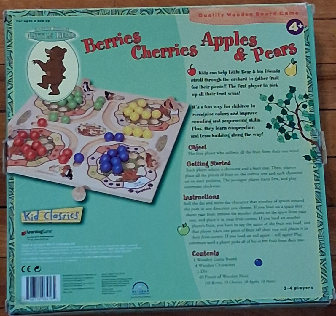 Maurice Sendak’s Little Bear Berries Cherries Apples & Pears Wood Game-Orig Box